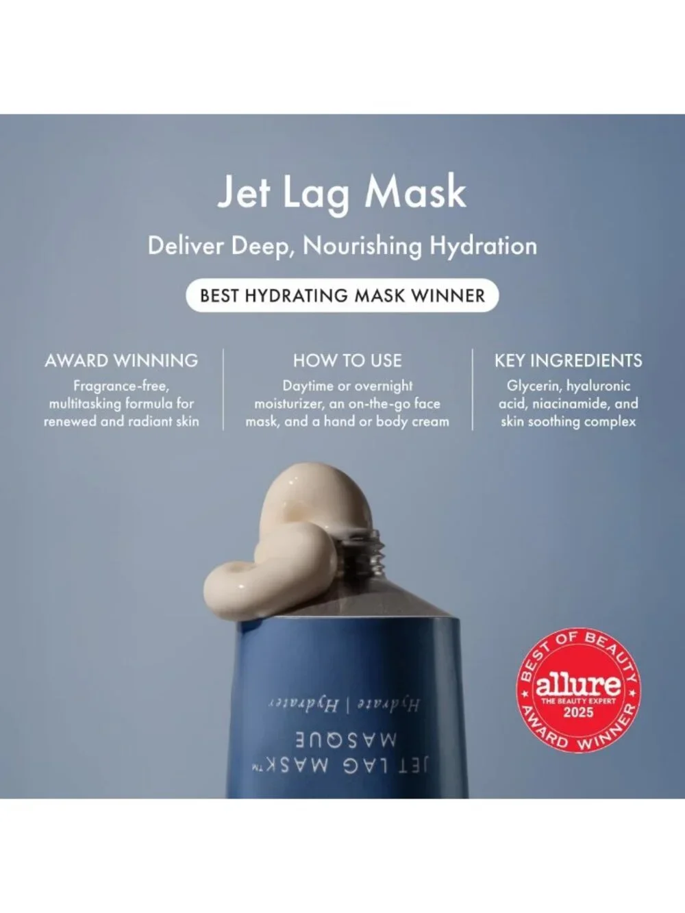 Hydration Trio Set - Travel Jet Lag Mask & Lip Butter Duo for Glowing Skin
